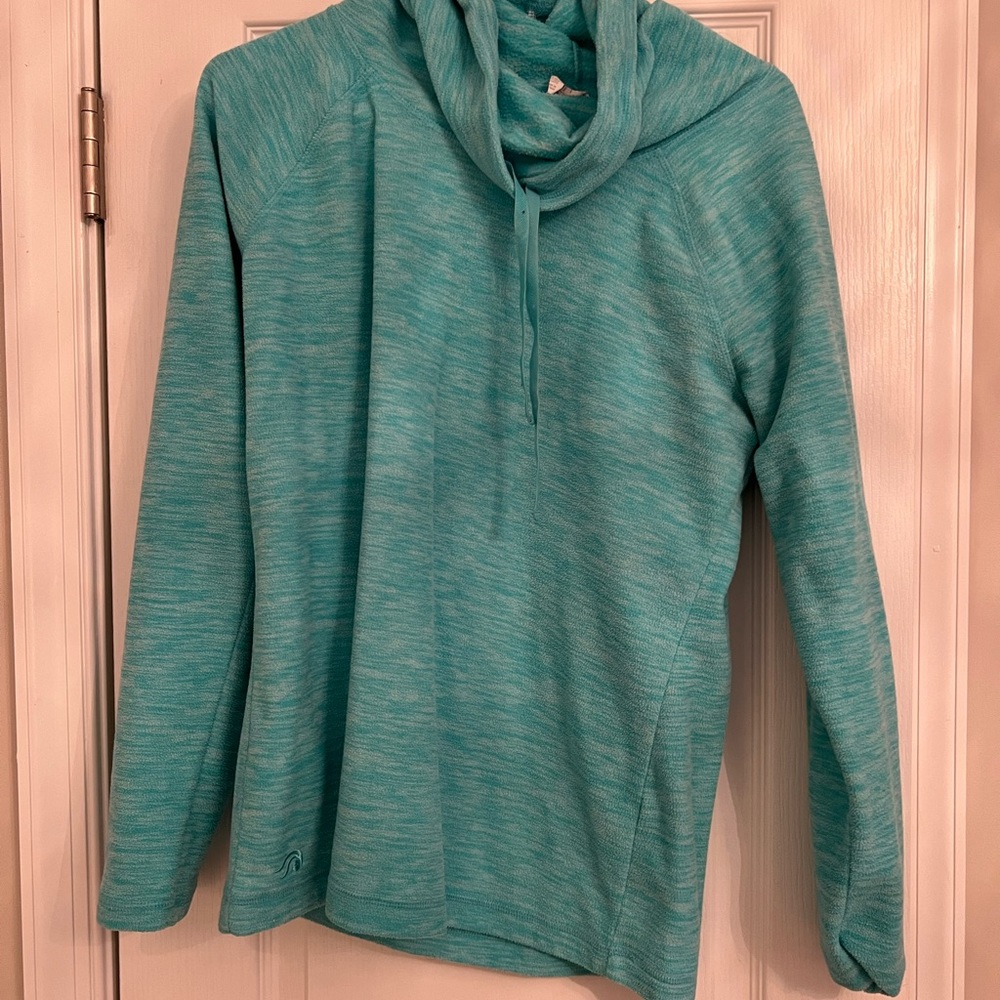 Two Fleece Hoodies with Cowl Necks